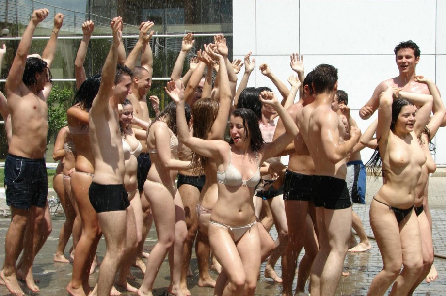 College initiations: water games. part 4
