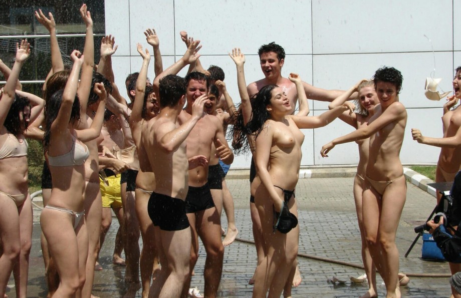 College initiations: water games. part 4