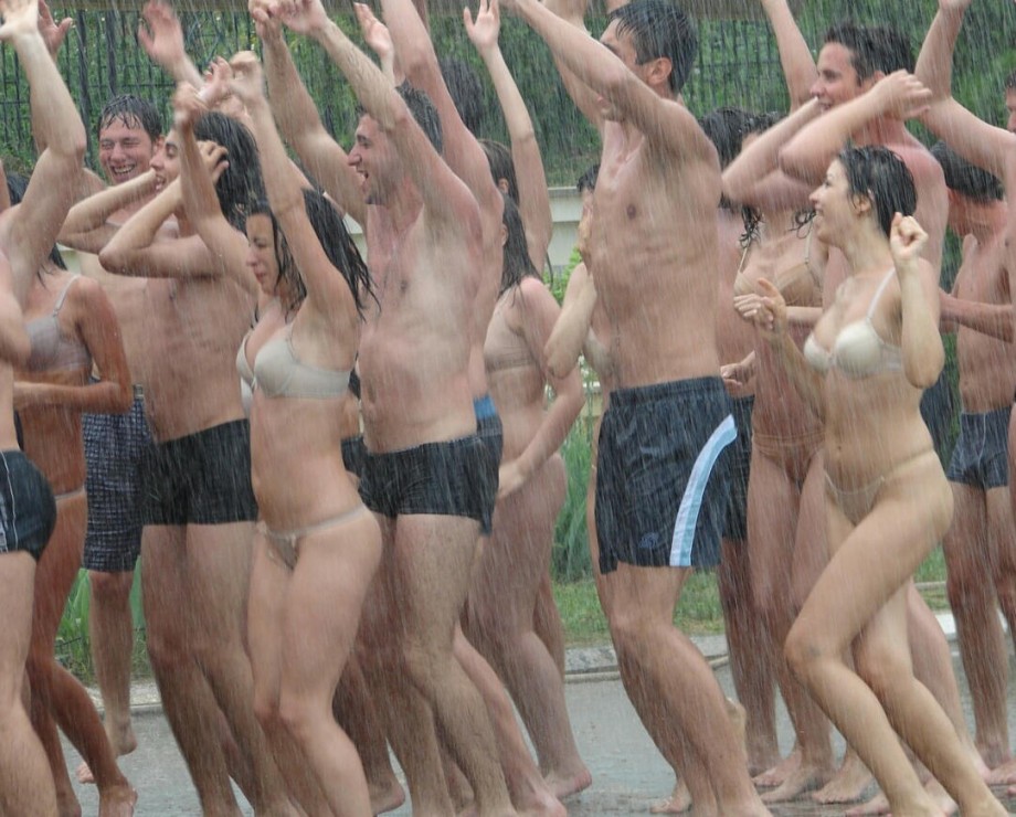 College initiations: water games. part 5