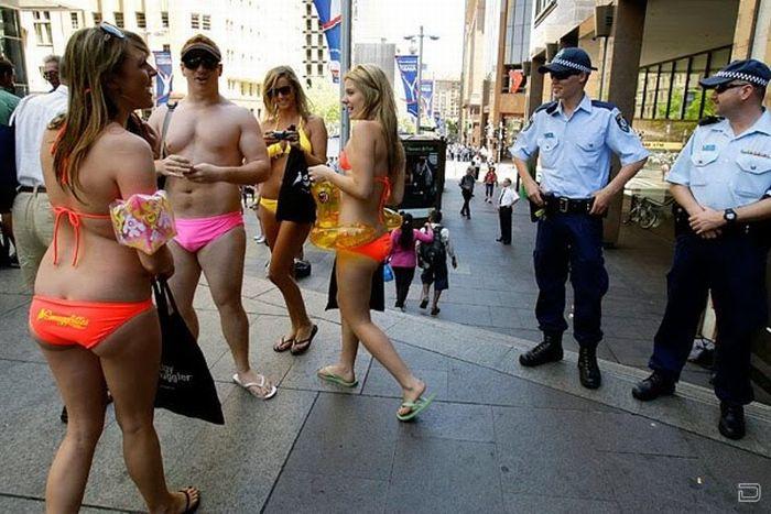 Swimwear parade in australia