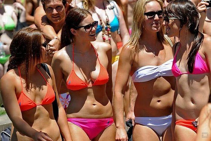 Swimwear parade in australia