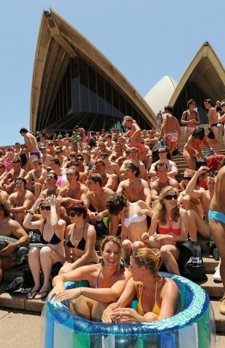 Swimwear parade in australia