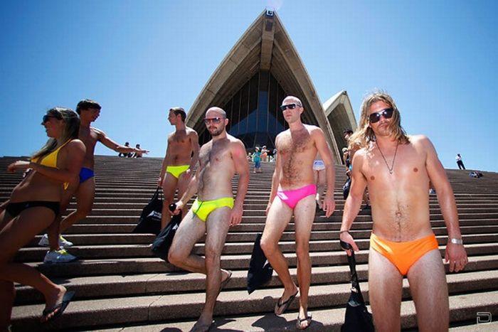 Swimwear parade in australia