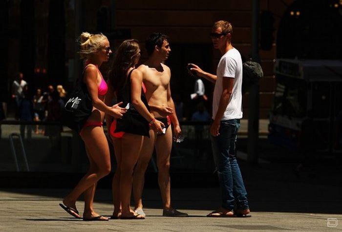 Swimwear parade in australia