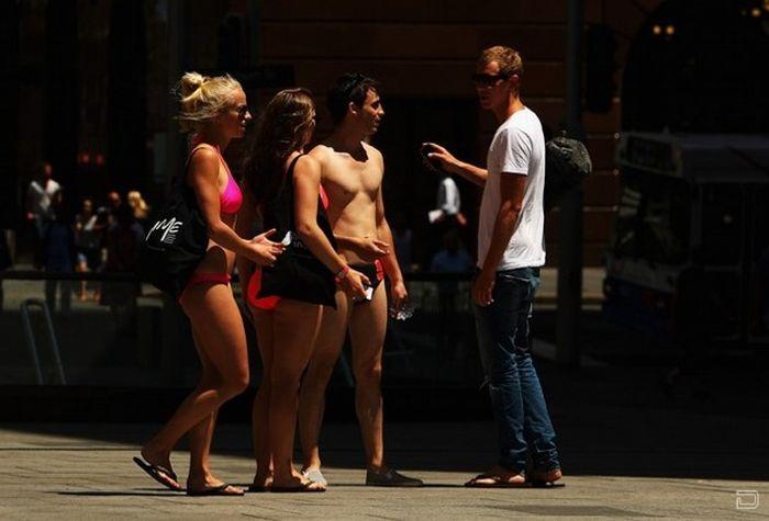 Swimwear parade in australia