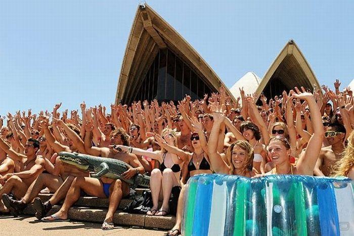 Swimwear parade in australia