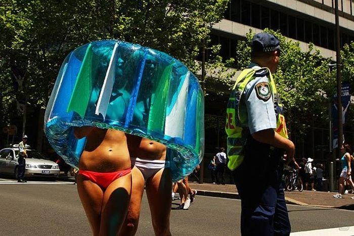 Swimwear parade in australia