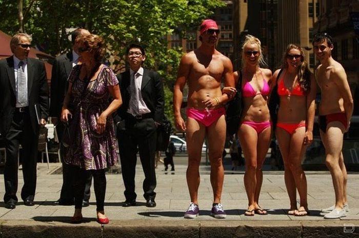 Swimwear parade in australia