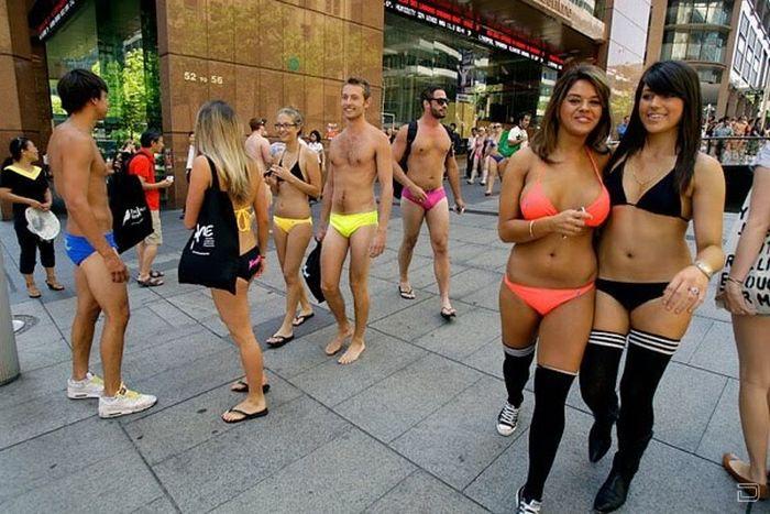 Swimwear parade in australia