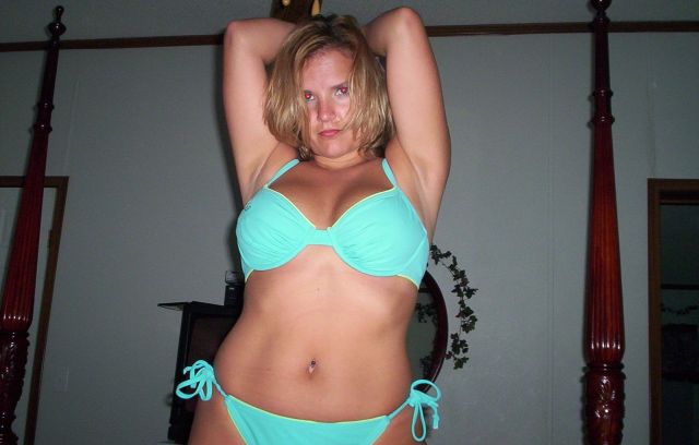 Chubby blonde milf