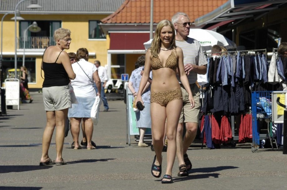 Hot blond at a nude beach 