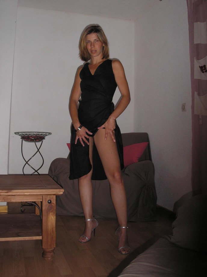 Wife posing at home