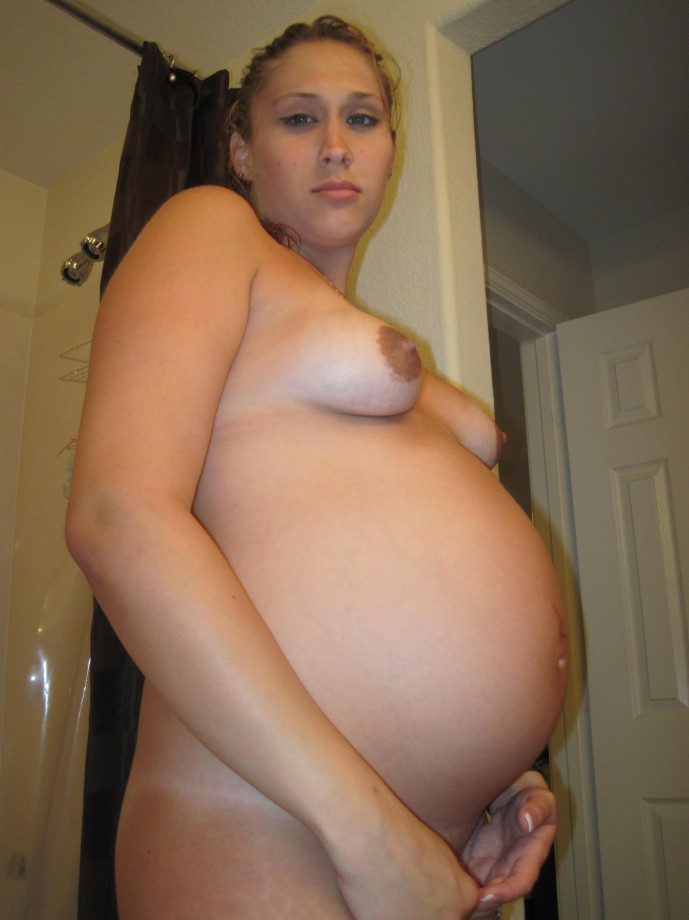 Sexy pregnant  wife with boy