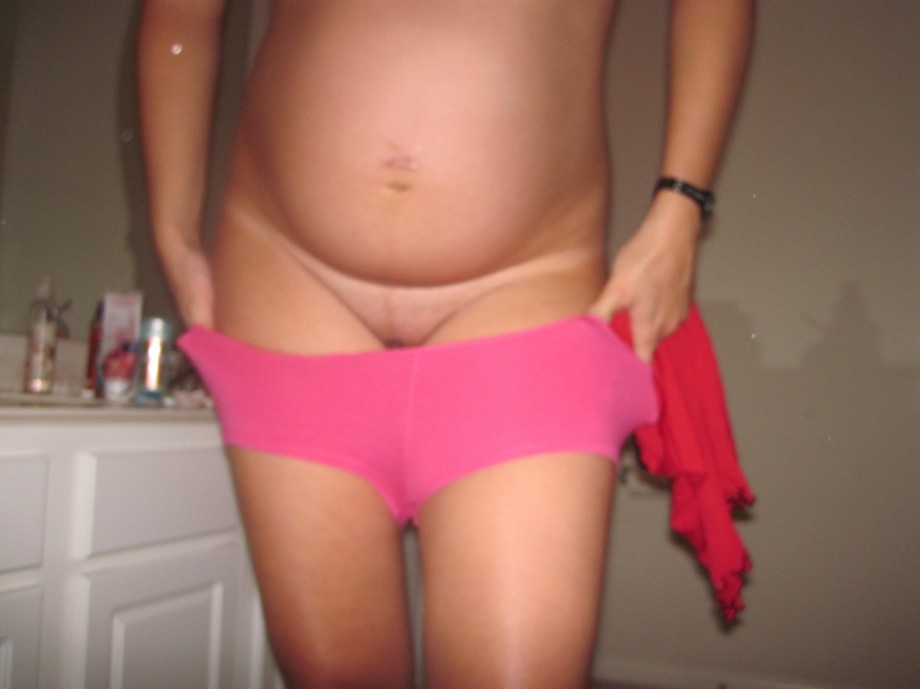 Sexy pregnant  wife with boy