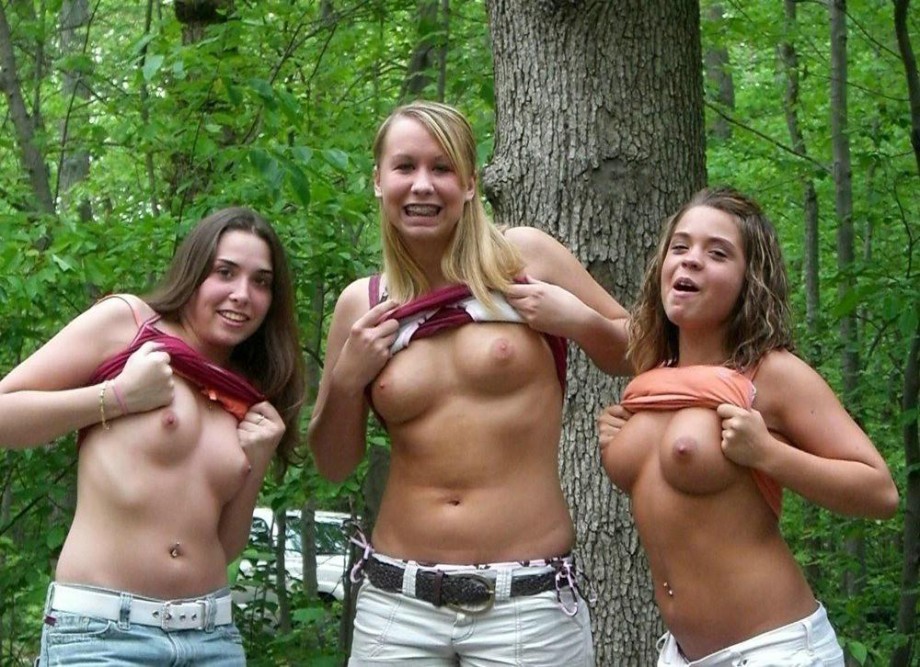 College girls and theirs  summer camping 
