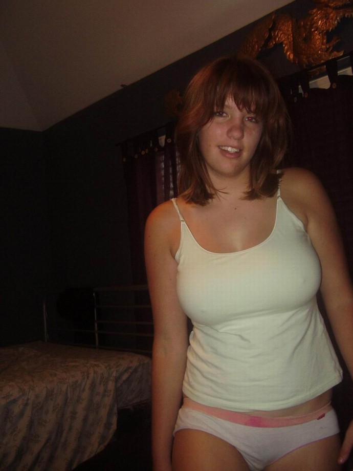 Busty girl on the bed