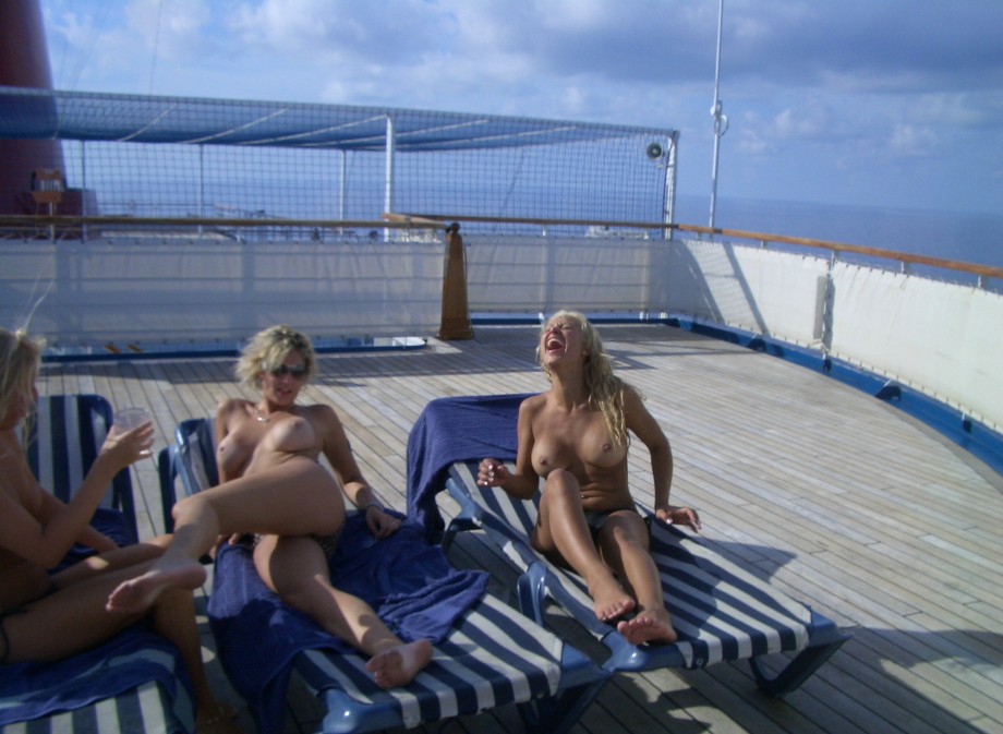 Nude girls on the boat