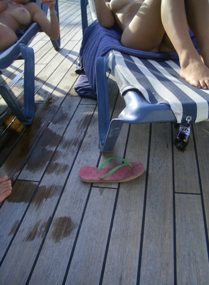 Nude girls on the boat