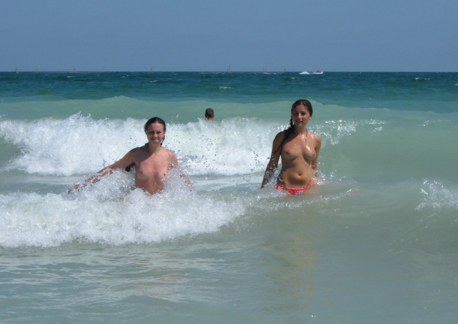 Nice topless on the beach