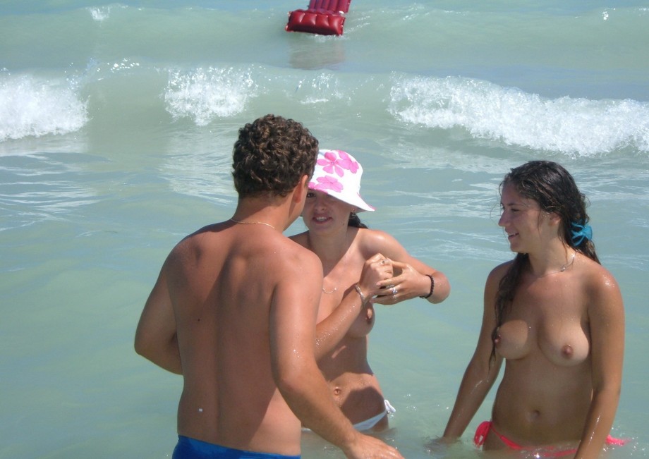 Nice topless on the beach