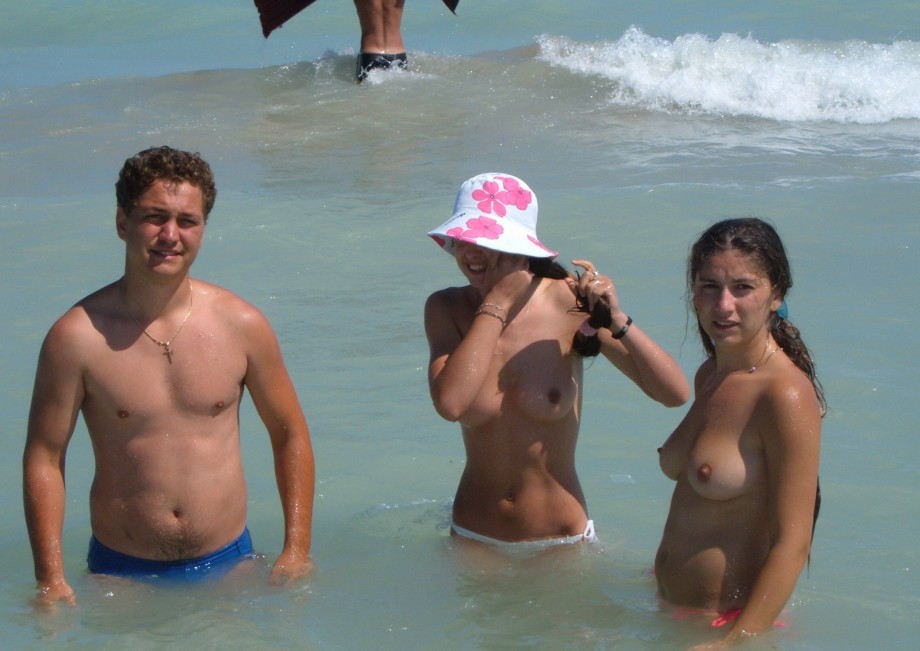 Nice topless on the beach