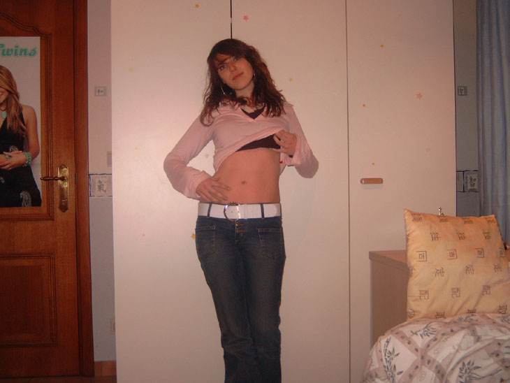 Girlfriend in underwear and naked