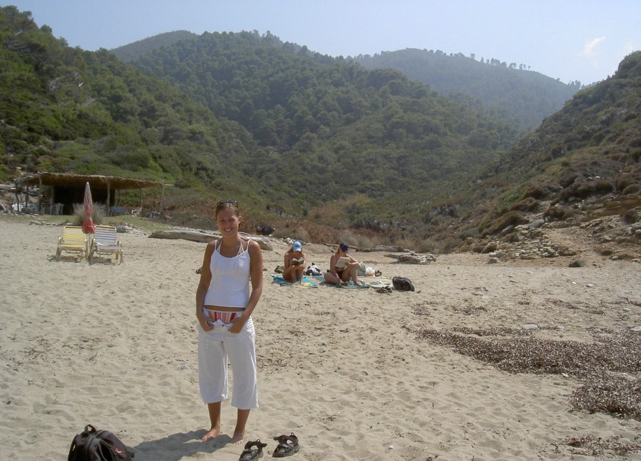 Topless vacation on the beach