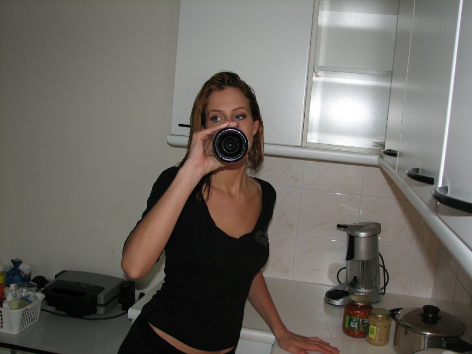 Girlfriend showing shaved pussy in underwear