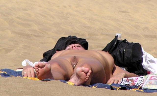 Tampon strings on the beach