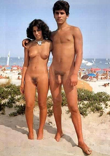 Nudist couples in public