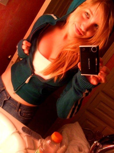 Young blonde selfshots