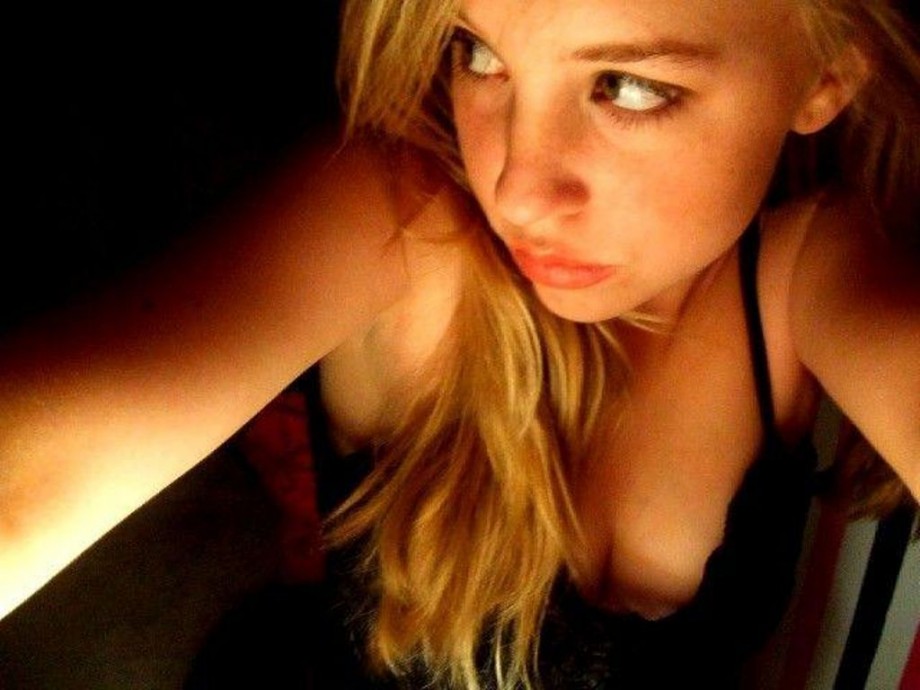 Young blonde selfshots