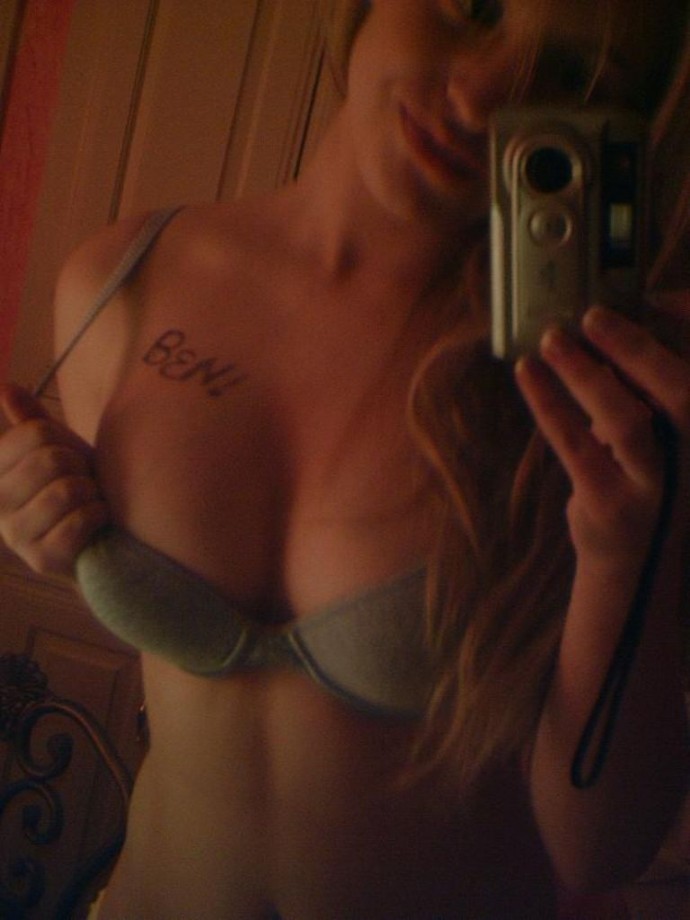 Young blonde selfshots