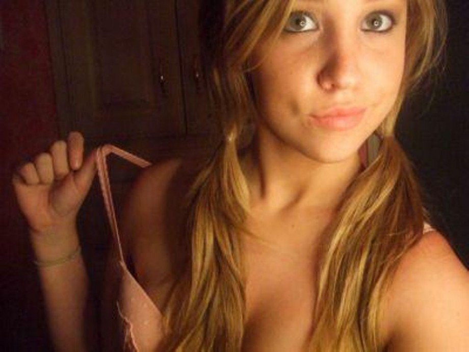 Young blonde selfshots