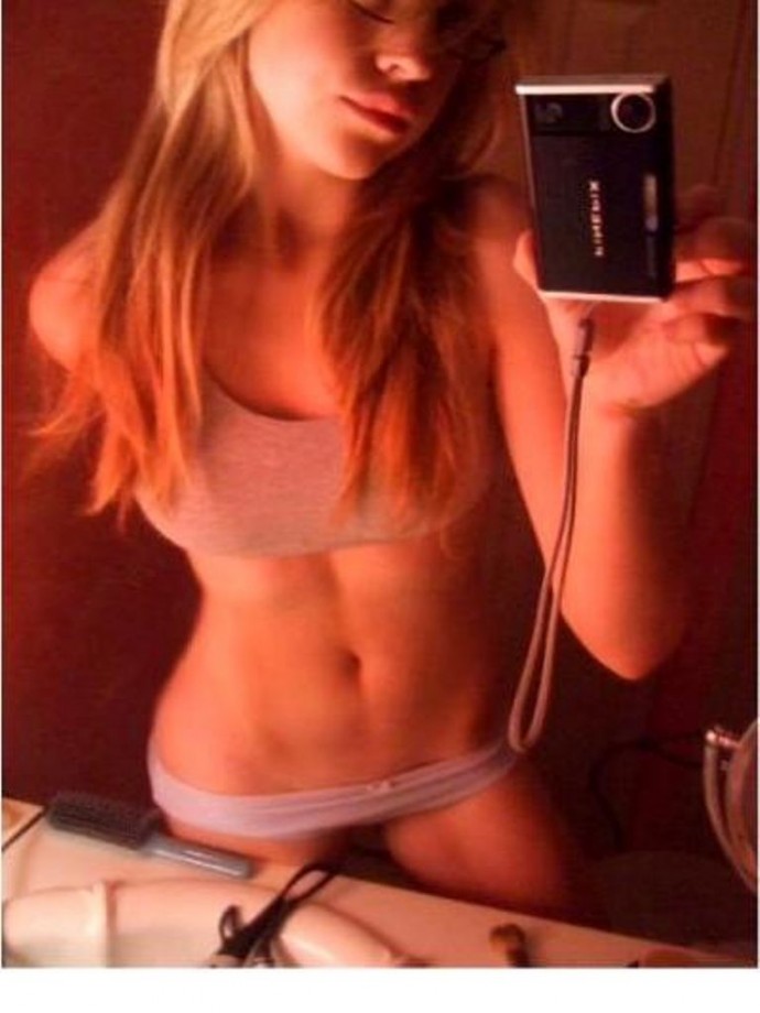 Young blonde selfshots