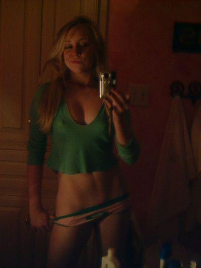 Young blonde selfshots