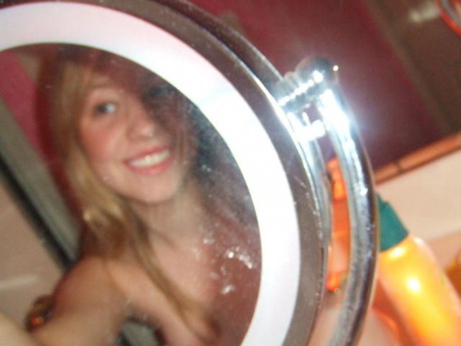 Young blonde selfshots