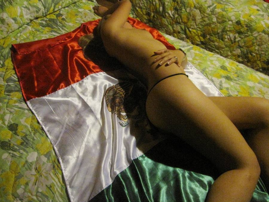 Mexican blonde beauty posing