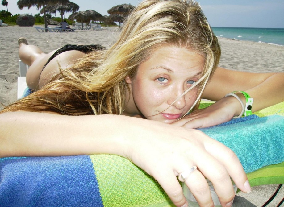 Sexy spanish girl on the beach
