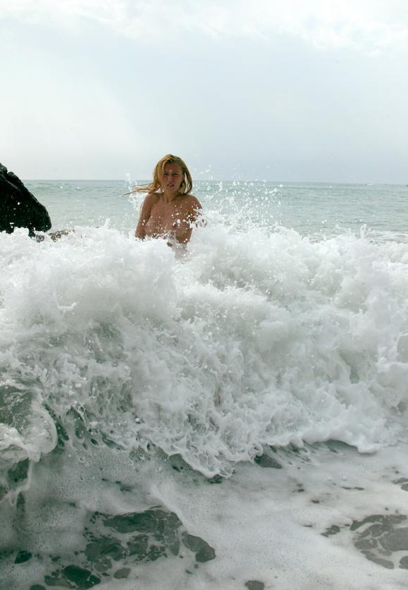 Russian at beach