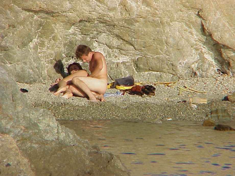 Couple caught fucking on a nudist beach