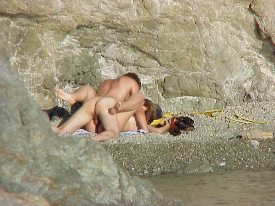 Couple caught fucking on a nudist beach