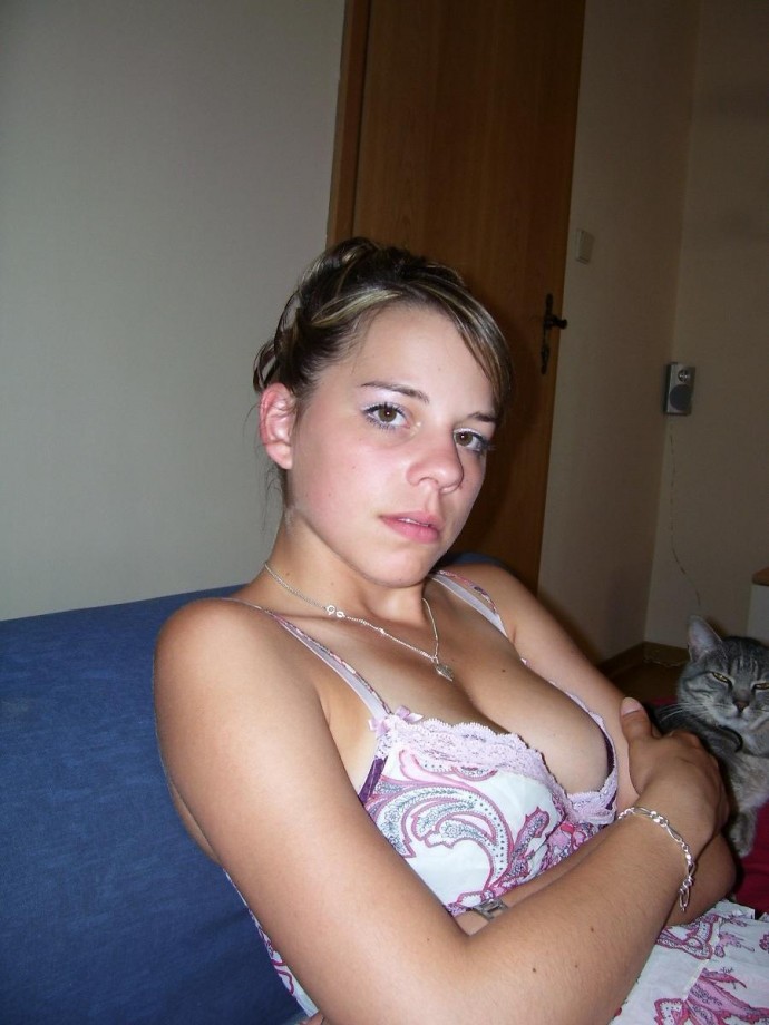 Hot girl showing piercing in pussy