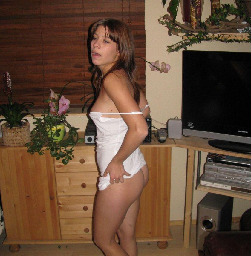 Cindy - amateur teen in white thong