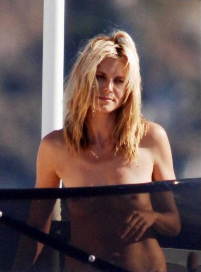 Heidi klum topless on yacht