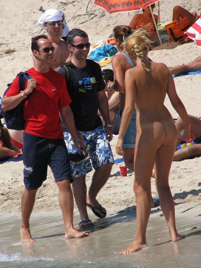 Beach flashing - nude in public beach - 13