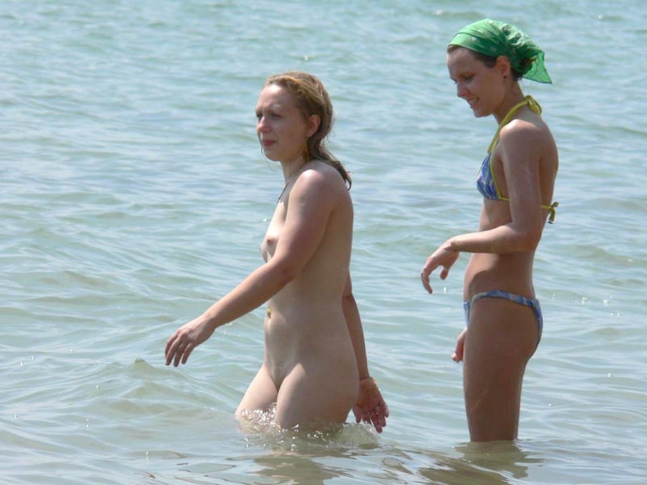 Beach flashing - nude in public beach - 13