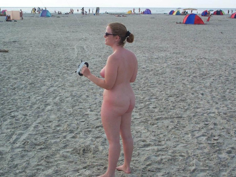 Beach flashing - nude in public beach - 13