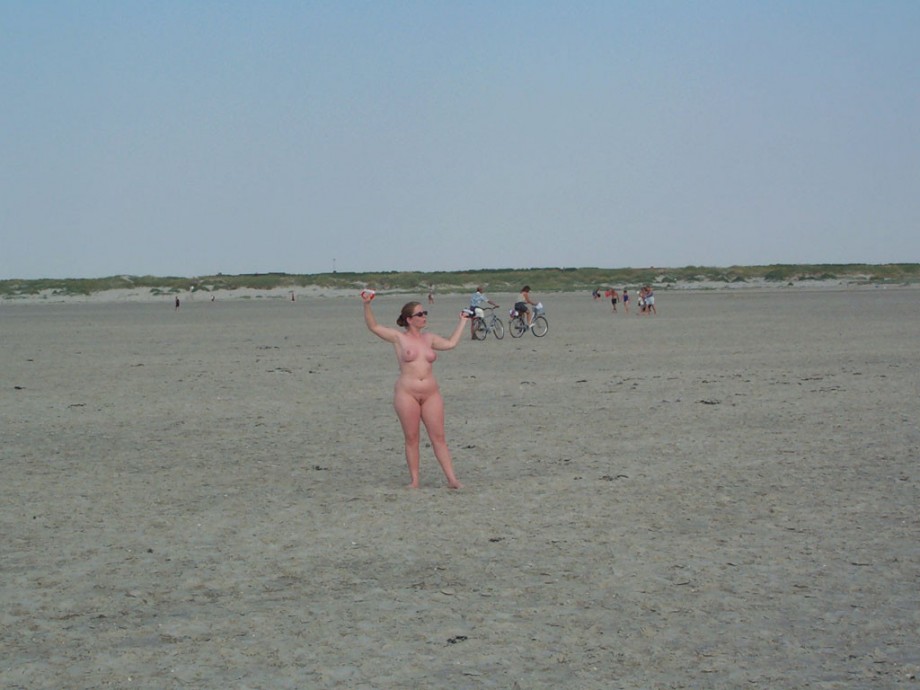 Beach flashing - nude in public beach - 13