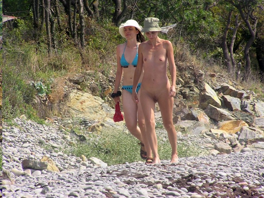 Beach flashing - nude in public beach - 13